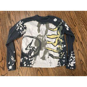 TRAVIS SCOTT CACTUS JACK + KAWS FRAGMENT LONG SLEEVE L/S TEE MULTI GREY SIZE S